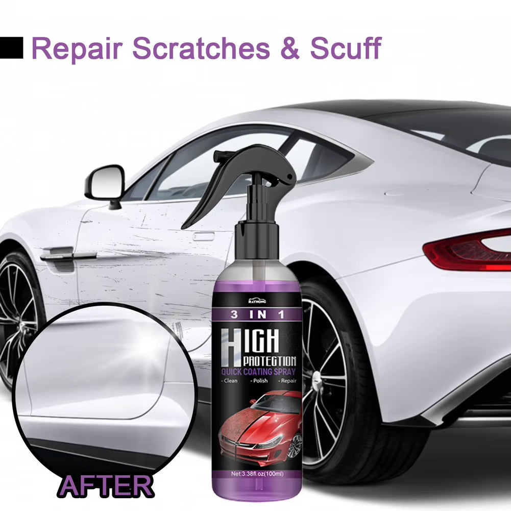3 in 1 Car Ceramic Coating Spray 100Ml Auto Nano Ceramic Coating Car Nano Spray Car Scratch Repair Body Compound Scratch Repair