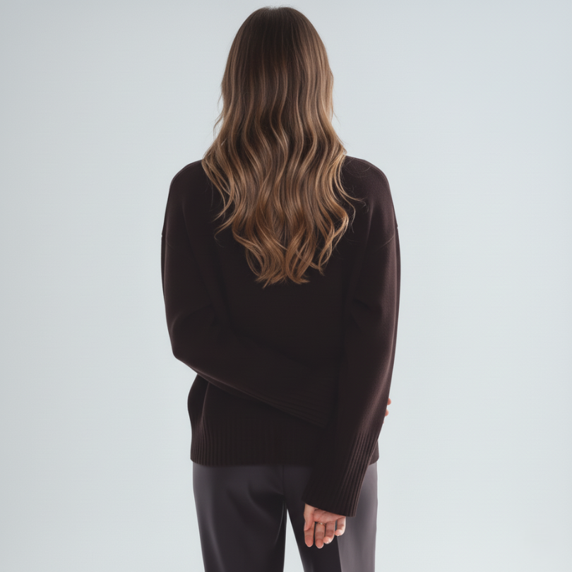 Aisha | Bruine Wollen Trui