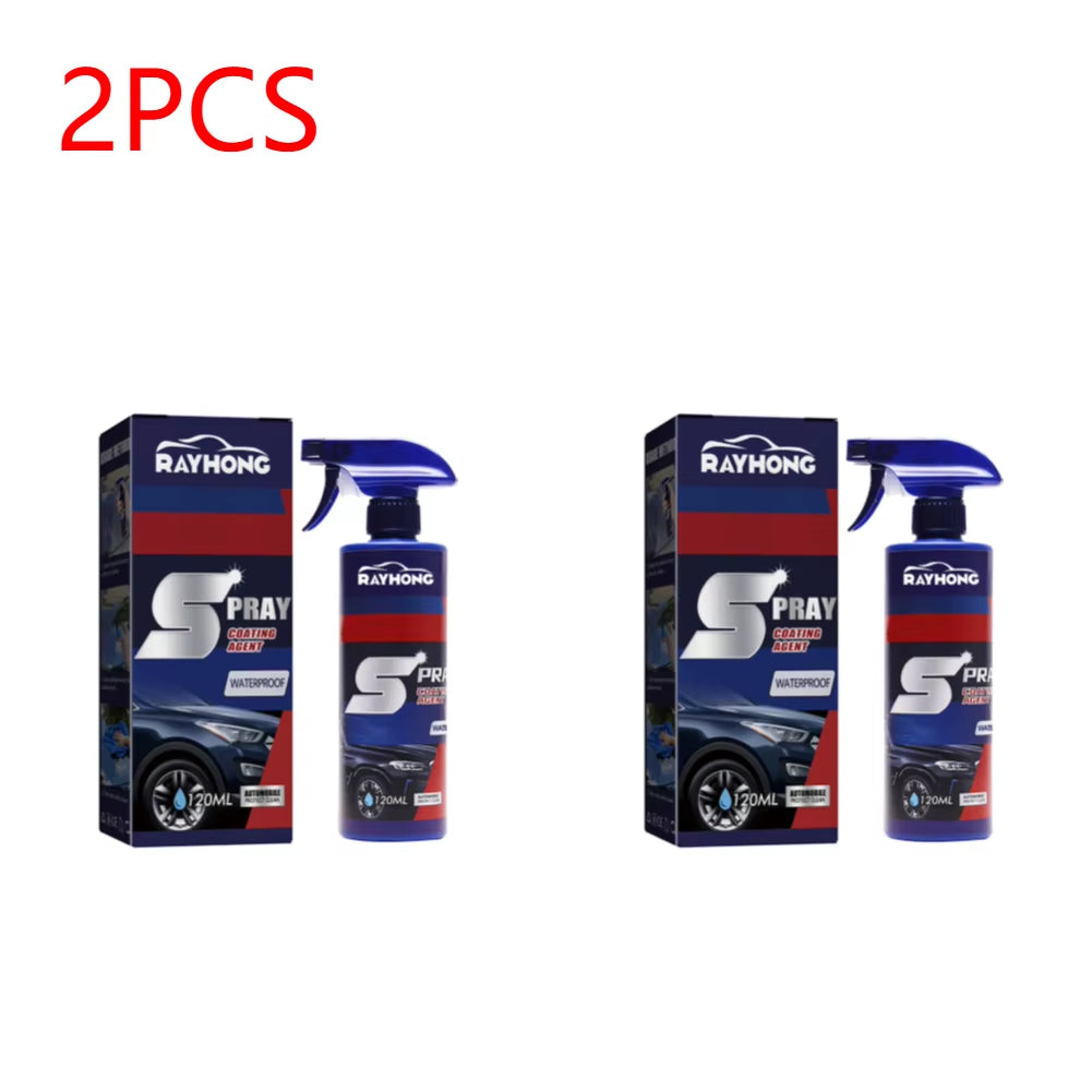1-10Pcs 120Ml Car Wax Spray 3 in 1 Quick Auto Coating Spray Eliminate Dirt Stain Hydrophobic Paint Cleaner for Boat Motorcycle
