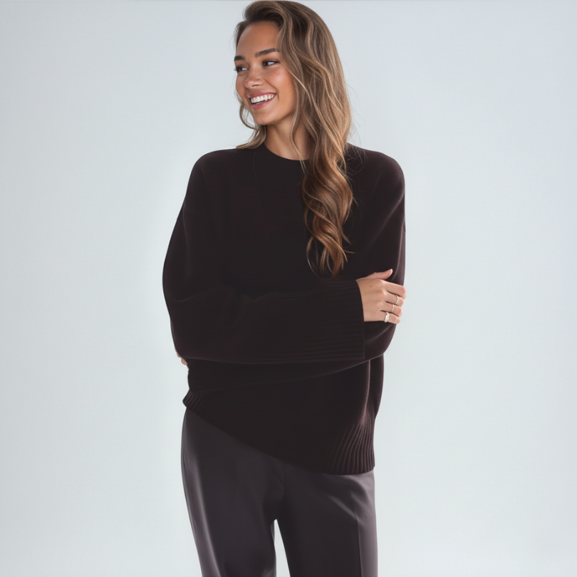 Aisha | Bruine Wollen Trui