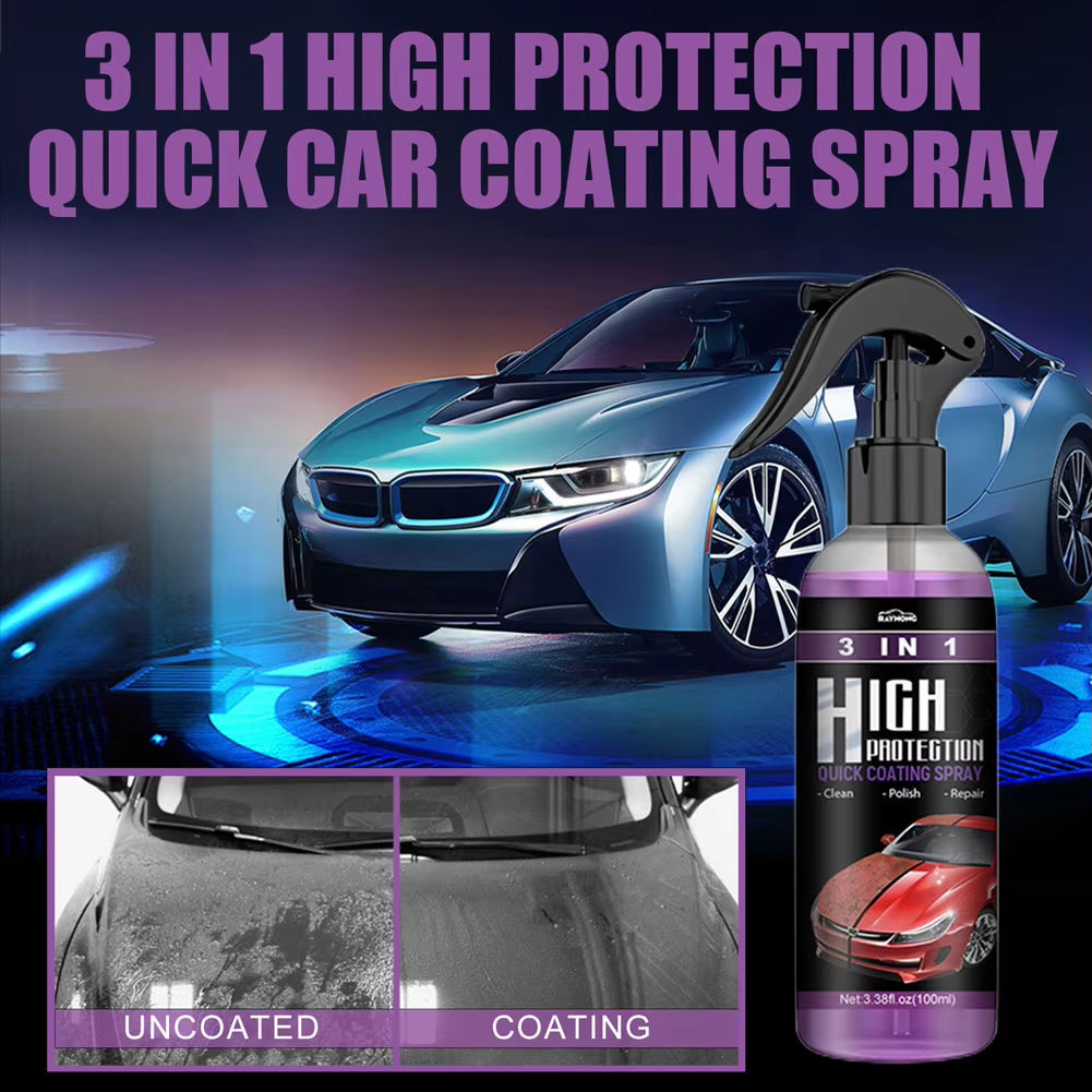 3 in 1 Car Ceramic Coating Spray 100Ml Auto Nano Ceramic Coating Car Nano Spray Car Scratch Repair Body Compound Scratch Repair