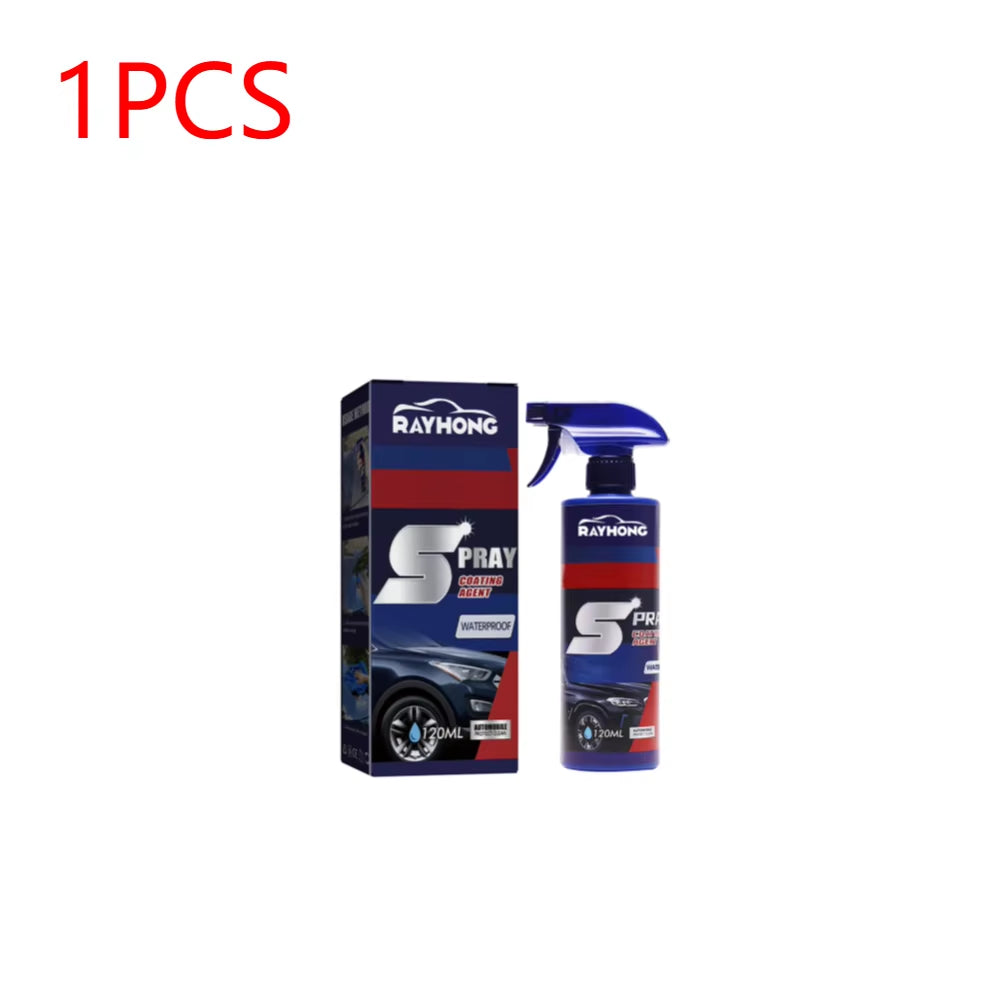 1-10Pcs 120Ml Car Wax Spray 3 in 1 Quick Auto Coating Spray Eliminate Dirt Stain Hydrophobic Paint Cleaner for Boat Motorcycle