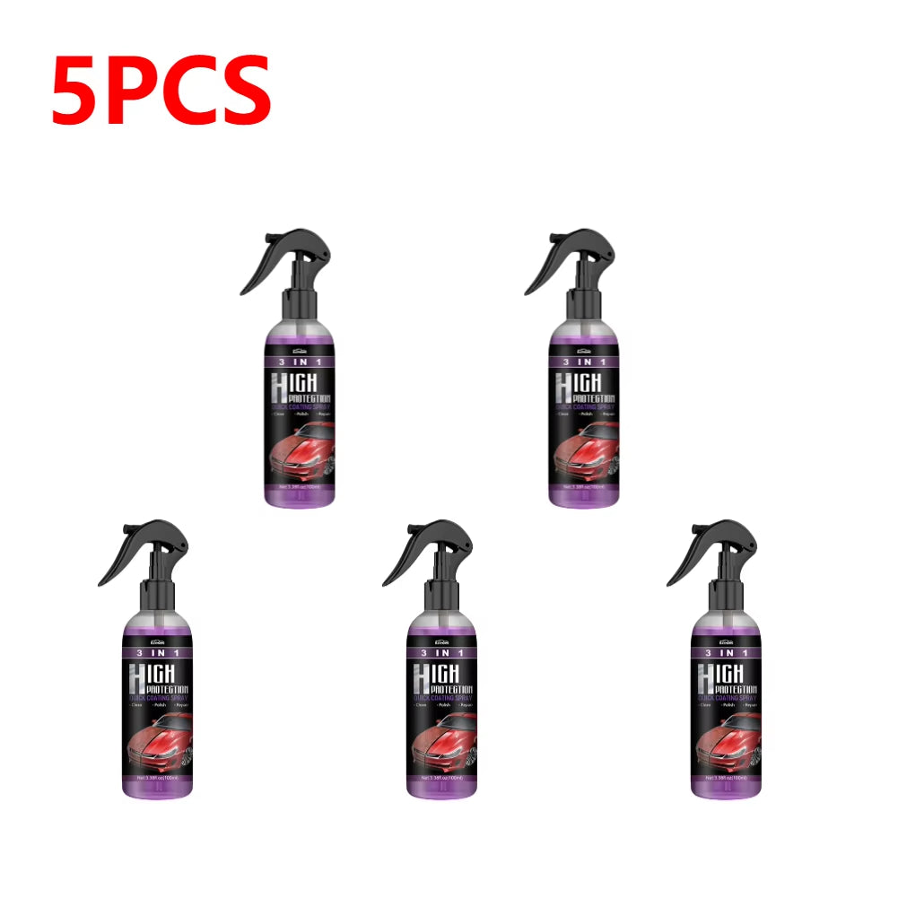 3 in 1 Car Ceramic Coating Spray 100Ml Auto Nano Ceramic Coating Car Nano Spray Car Scratch Repair Body Compound Scratch Repair