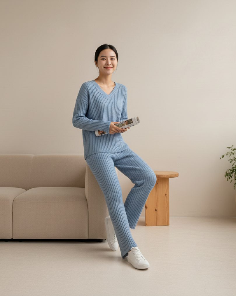 Nové | Cozy Knitted Tweedelige Set