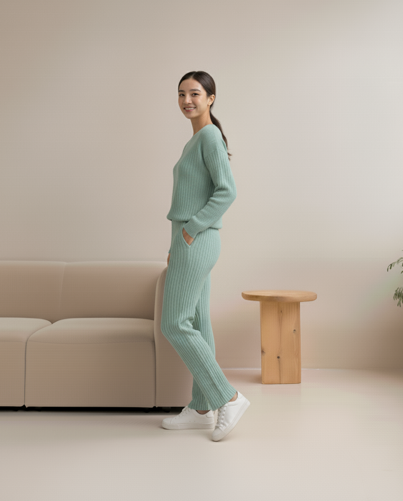 Nové | Cozy Knitted Tweedelige Set