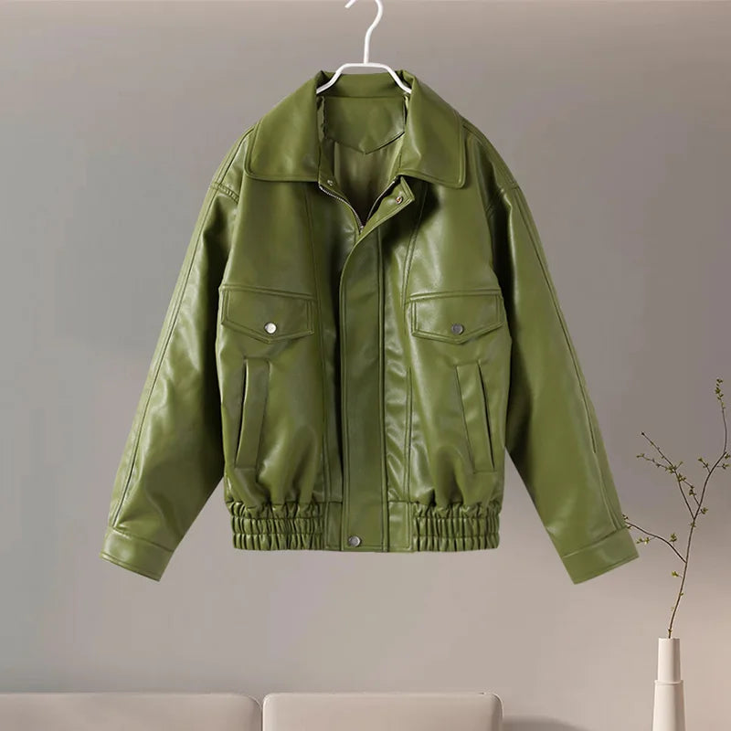 Eveline – Street Chic Leather Jacket voor Dames