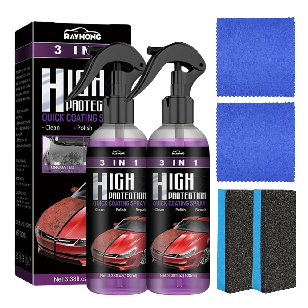 3In1 High Protection Car Ceramic Coating Spray Auto Nano Spray Paint Care Scratch Remover Repair Wax Polishing Spray Car Gadgets