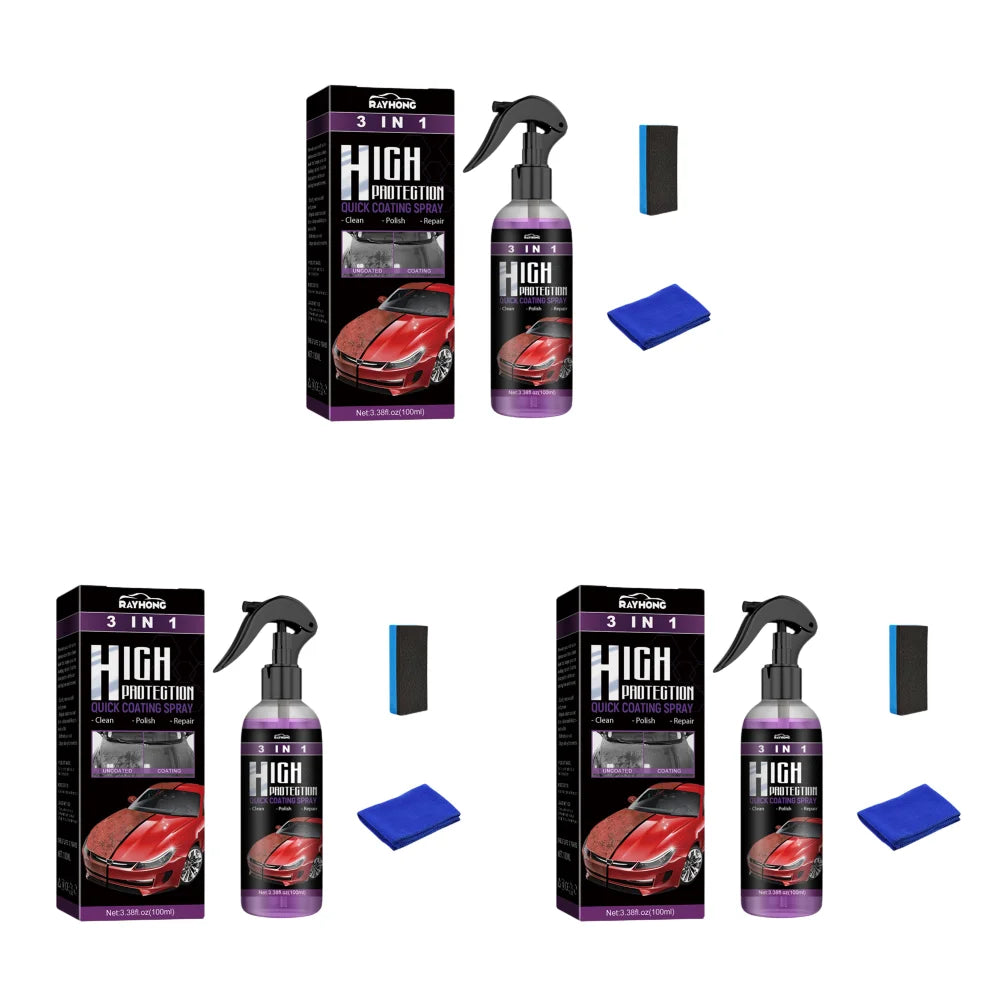 3In1 High Protection Car Ceramic Coating Spray Auto Nano Spray Paint Care Scratch Remover Repair Wax Polishing Spray Car Gadgets