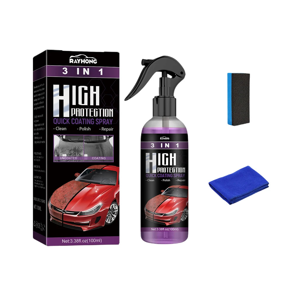 3In1 High Protection Car Ceramic Coating Spray Auto Nano Spray Paint Care Scratch Remover Repair Wax Polishing Spray Car Gadgets