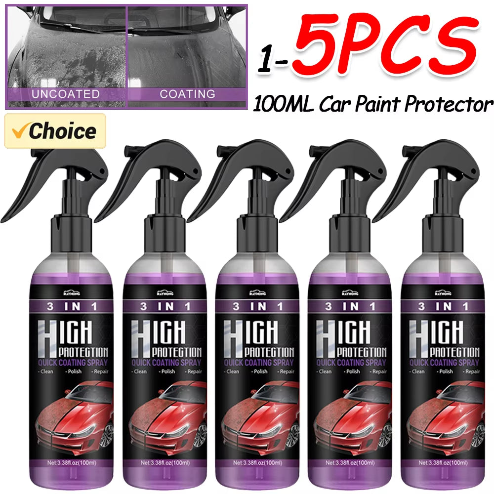 3 in 1 Car Ceramic Coating Spray 100Ml Auto Nano Ceramic Coating Car Nano Spray Car Scratch Repair Body Compound Scratch Repair