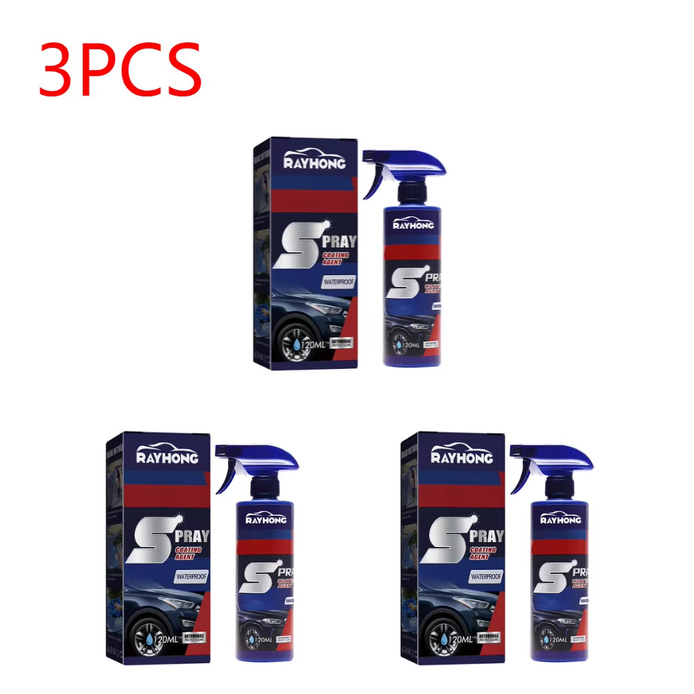 1-10Pcs 120Ml Car Wax Spray 3 in 1 Quick Auto Coating Spray Eliminate Dirt Stain Hydrophobic Paint Cleaner for Boat Motorcycle