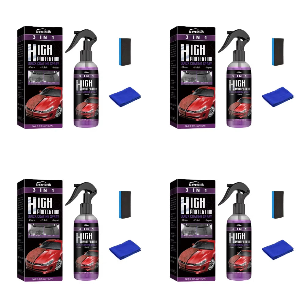 3 in 1 Car Ceramic Coating Spray 100Ml Auto Nano Ceramic Coating Car Nano Spray Car Scratch Repair Body Compound Scratch Repair