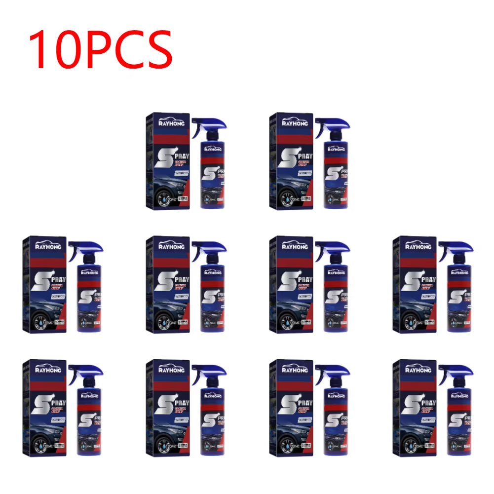 1-10Pcs 120Ml Car Wax Spray 3 in 1 Quick Auto Coating Spray Eliminate Dirt Stain Hydrophobic Paint Cleaner for Boat Motorcycle