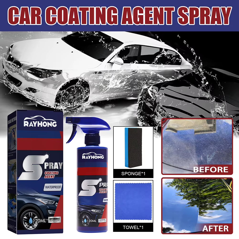 1-10Pcs 120Ml Car Wax Spray 3 in 1 Quick Auto Coating Spray Eliminate Dirt Stain Hydrophobic Paint Cleaner for Boat Motorcycle