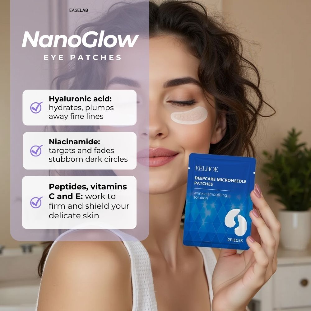 NanoGlow - #1 Microneedle Eye Patches to Reduce Eye Bags & Dark Circles