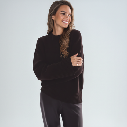 Aisha | Bruine Wollen Trui