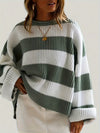 Anna | Round Neck Sweater With Stripes