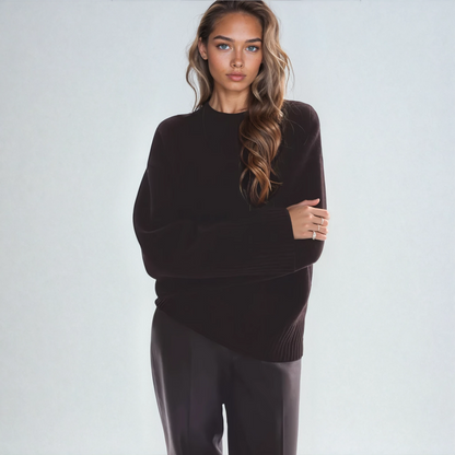 Aisha | Bruine Wollen Trui